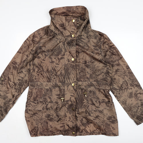 EWM Womens Brown Anorak Jacket Size 14 Zip