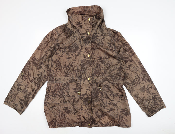 EWM Womens Brown Anorak Jacket Size 14 Zip