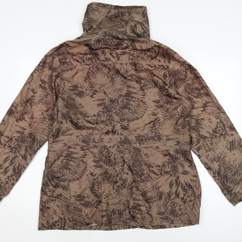 EWM Womens Brown Anorak Jacket Size 14 Zip