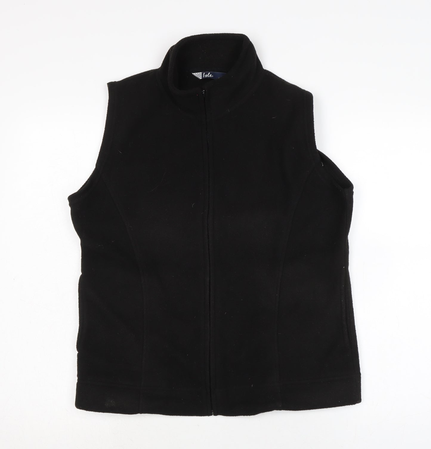 Isle Womens Black Gilet Waistcoat Size M