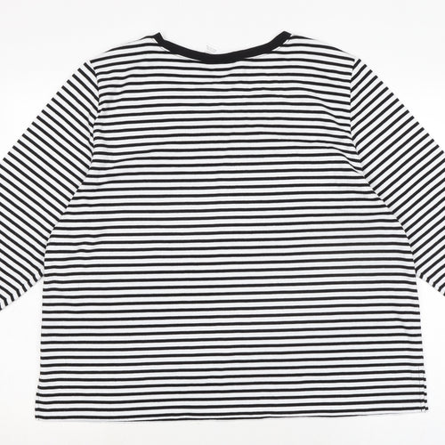 Alfred Dunner Womens Black Cotton Basic T-Shirt Size S Boat Neck