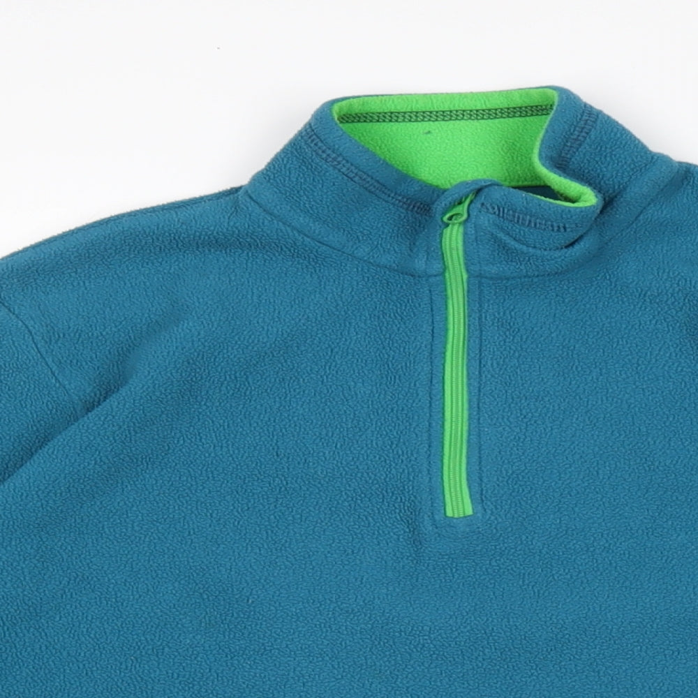 DECATHLON Womens Blue High Neck Polycarbamide Pullover Jumper Size S