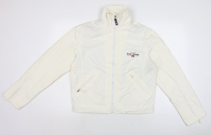 RIVER WOODS Womens Ivory Anorak Jacket Size L Zip