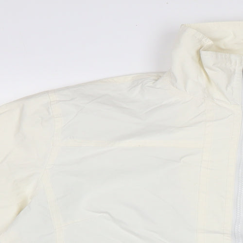 RIVER WOODS Womens Ivory Anorak Jacket Size L Zip
