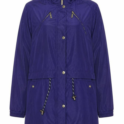JBC COLLECTION Womens Blue Anorak Coat Size 14 Zip - Padded.