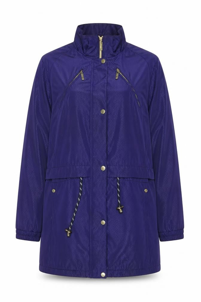 JBC COLLECTION Womens Blue Anorak Coat Size 14 Zip - Padded.