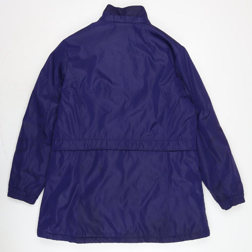 JBC COLLECTION Womens Blue Anorak Coat Size 14 Zip - Padded.