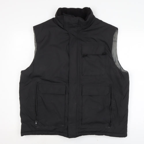 NEXT Mens Black Gilet Waistcoat Size M Zip