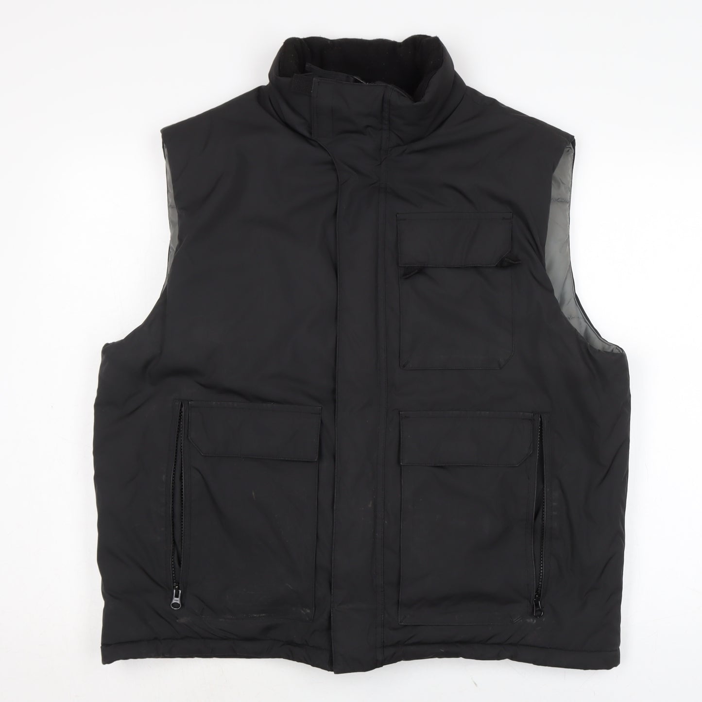 NEXT Mens Black Gilet Waistcoat Size M Zip