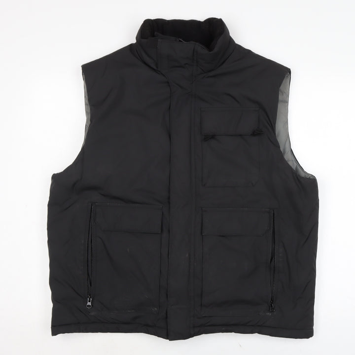 NEXT Mens Black Gilet Waistcoat Size M Zip