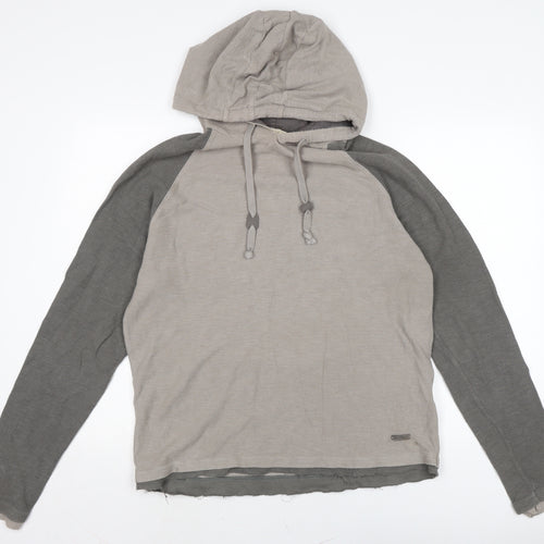 DKNY Pure Mens Brown Cotton Full Zip Hoodie Size L