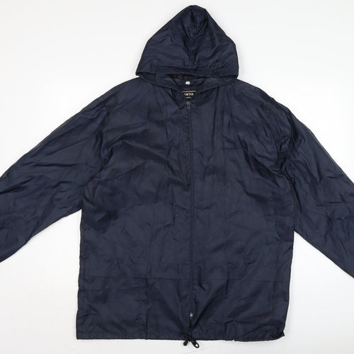 rainydays Mens Blue Rain Coat Jacket Size S Zip