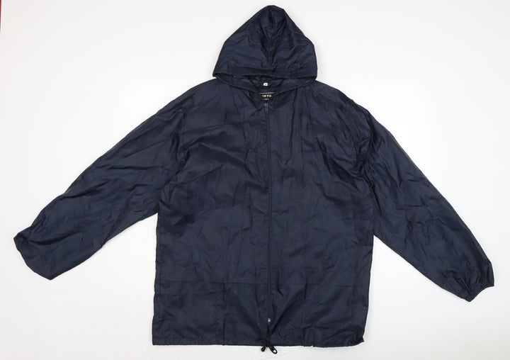rainydays Mens Blue Rain Coat Jacket Size S Zip