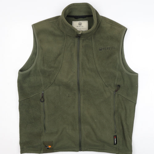 Beretta Mens Gold Gilet Waistcoat Size L Zip