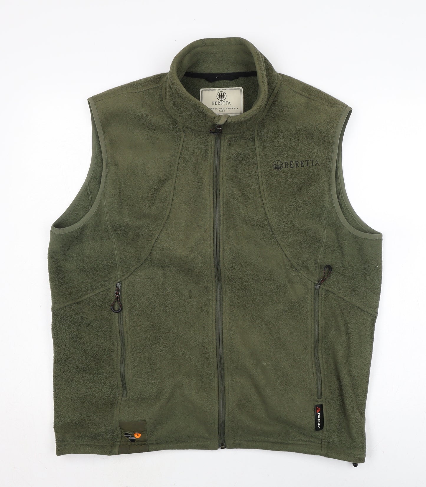 Beretta Mens Gold Gilet Waistcoat Size L Zip