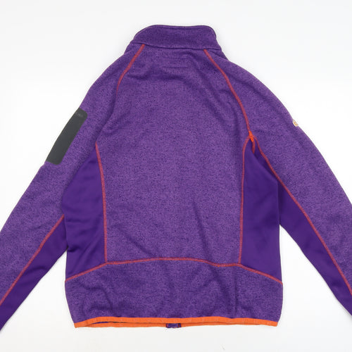 Regatta Womens Purple Mock Neck Polyester Full Zip Jumper Size 18