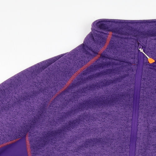 Regatta Womens Purple Mock Neck Polyester Full Zip Jumper Size 18