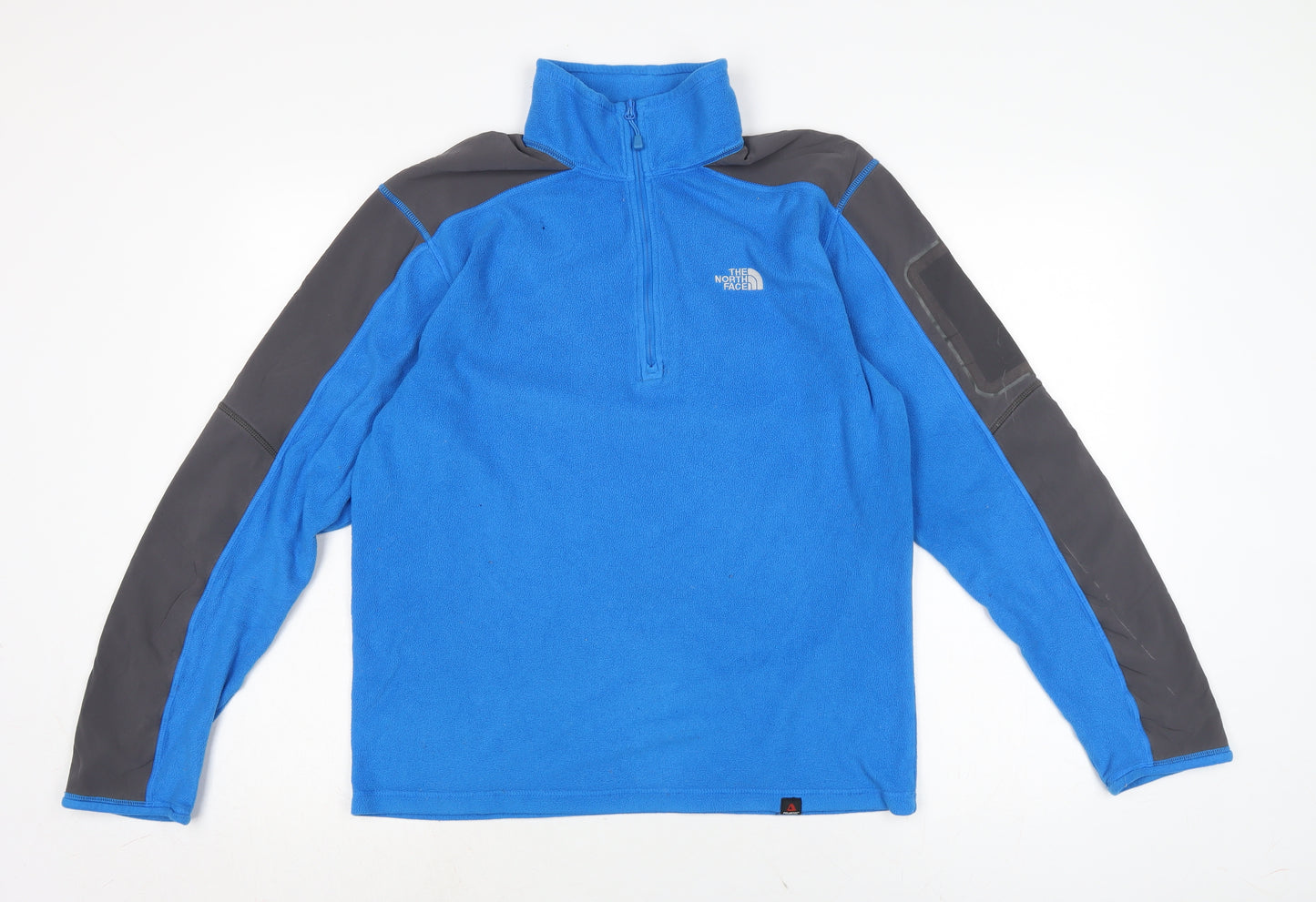 The North Face Womens Blue Mock Neck Polyester Full Zip Jumper Size S