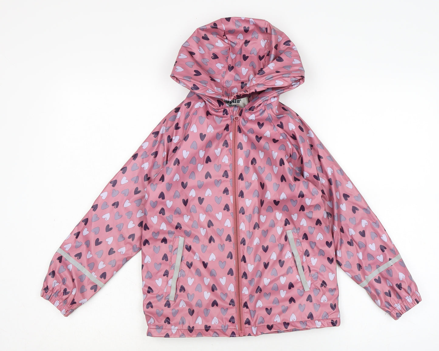Lupilo Girls Pink Rain Coat Coat Size 6-7 Years Zip