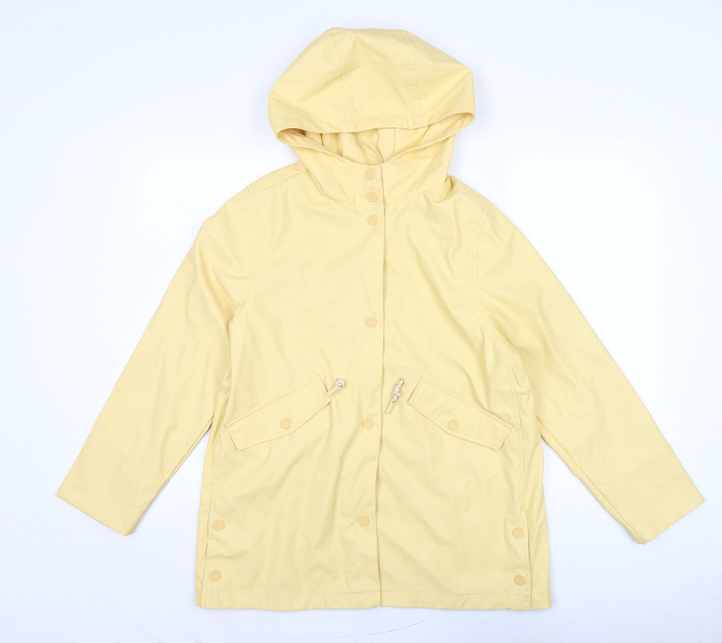 Zara Girls Yellow Rain Coat Coat Size 11-12 Years Snap