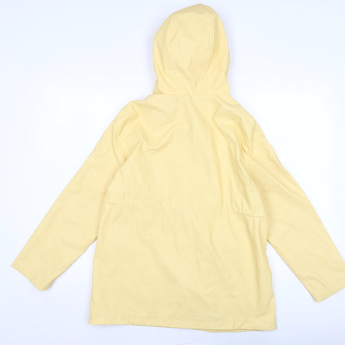 Zara Girls Yellow Rain Coat Coat Size 11-12 Years Snap