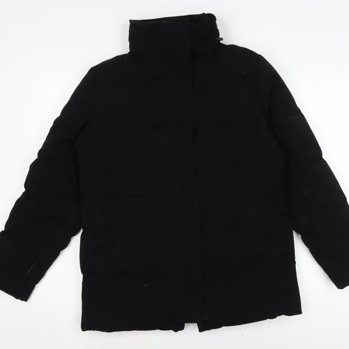 Talbots Womens Black Puffer Jacket Jacket Size S Zip