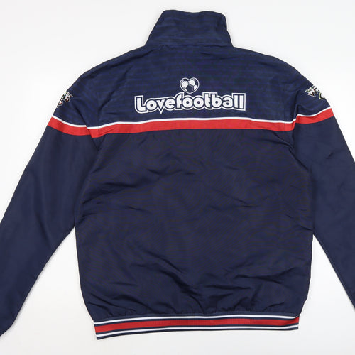 joshila Mens Blue Bomber Jacket Jacket Size L Zip