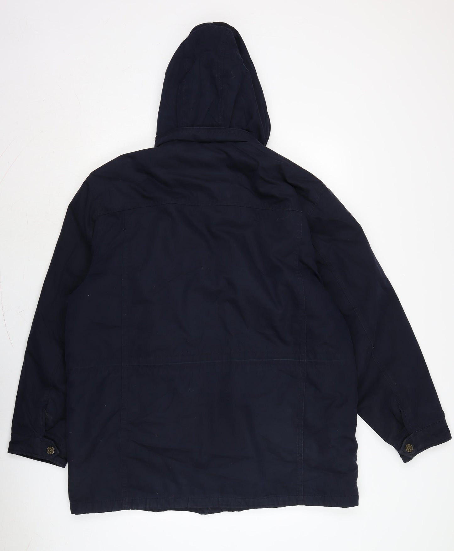 Blue Harbour Mens Blue Parka Coat Size L Zip