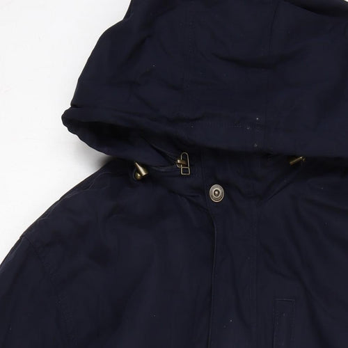 Blue Harbour Mens Blue Parka Coat Size L Zip