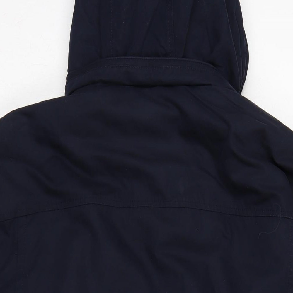 Blue Harbour Mens Blue Parka Coat Size L Zip