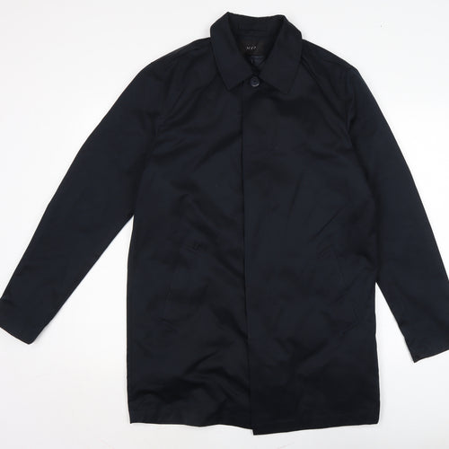 MVP Mens Blue Overcoat Coat Size S Button