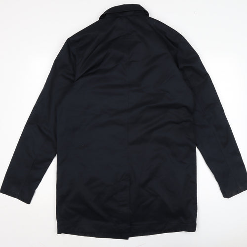MVP Mens Blue Overcoat Coat Size S Button