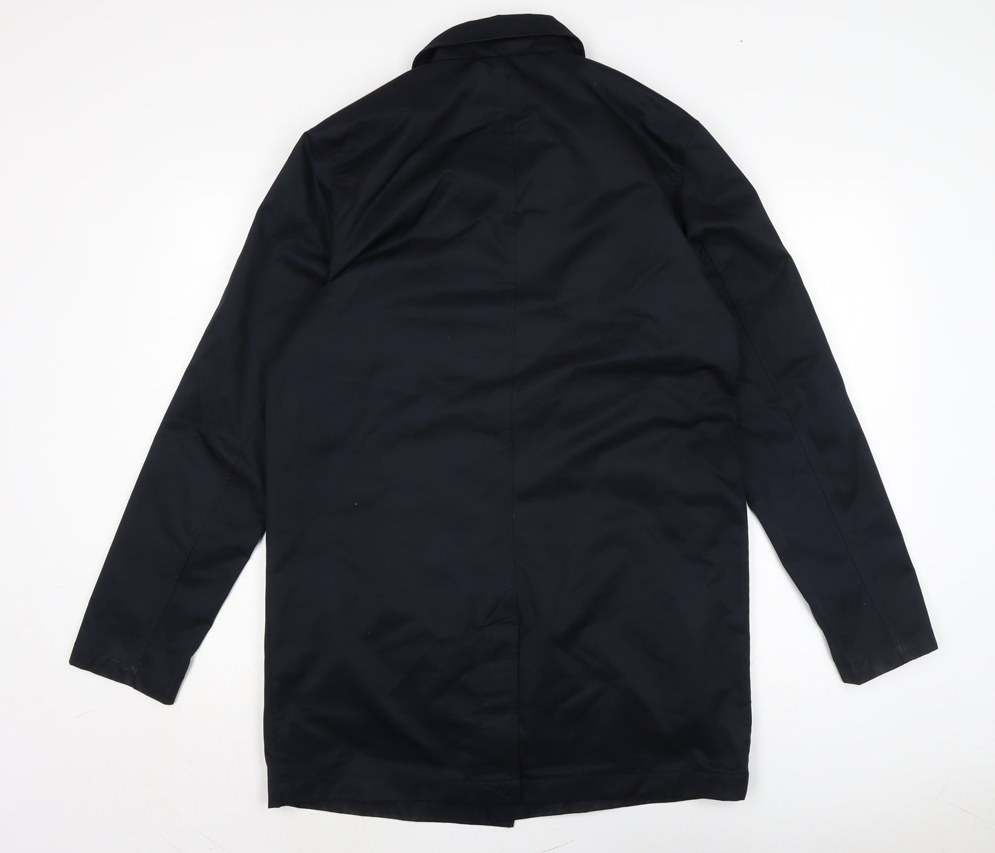 MVP Mens Blue Overcoat Coat Size S Button