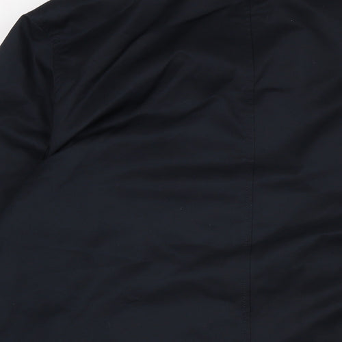 MVP Mens Blue Overcoat Coat Size S Button