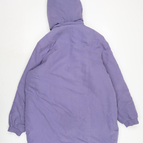 Damart Womens Purple Anorak Coat Size L Zip