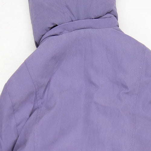 Damart Womens Purple Anorak Coat Size L Zip