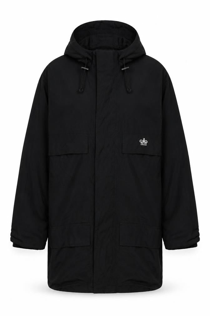 Front view of Alexandra women’s black anorak blazer, size M, zip
