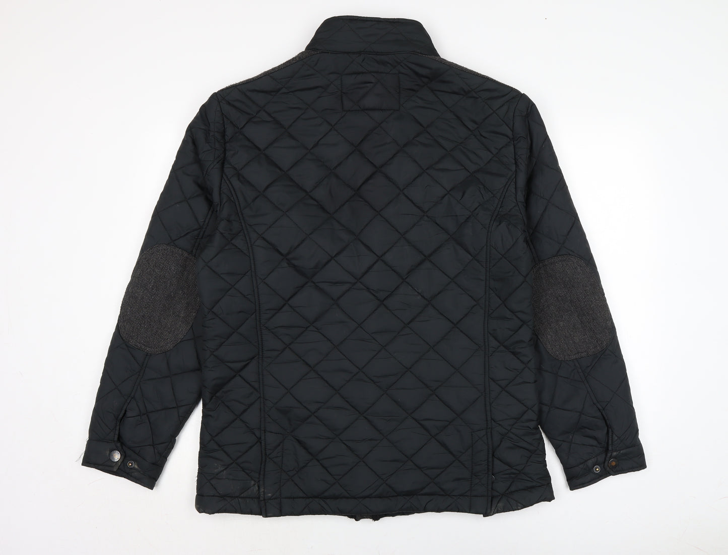 Maine Mens Black Quilted Jacket Size S Zip