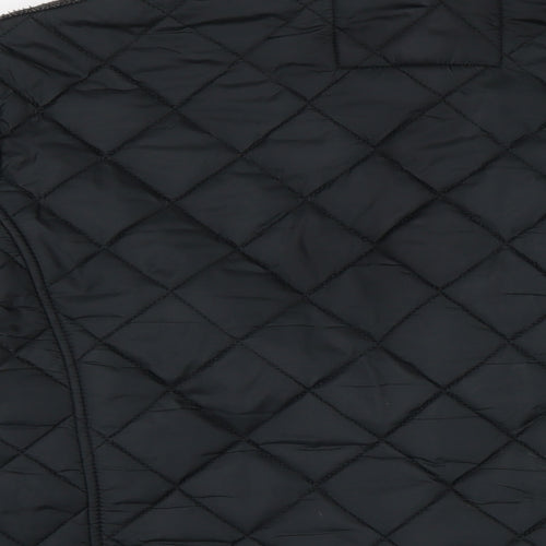 Maine Mens Black Quilted Jacket Size S Zip