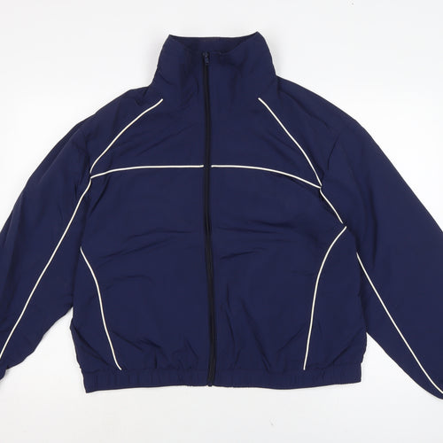 Divided Mens Blue Rain Coat Jacket Size S Zip