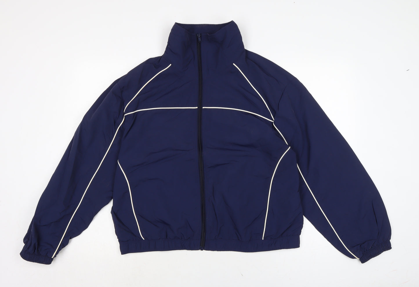 Divided Mens Blue Rain Coat Jacket Size S Zip