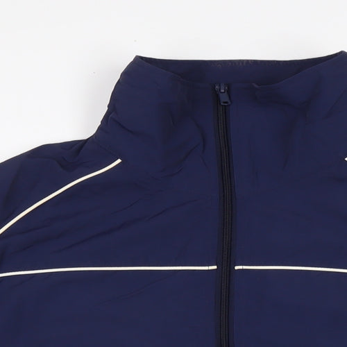 Divided Mens Blue Rain Coat Jacket Size S Zip