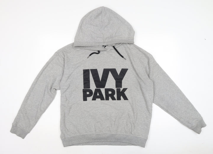 IVY PARK Mens Grey Cotton Pullover Hoodie Size M