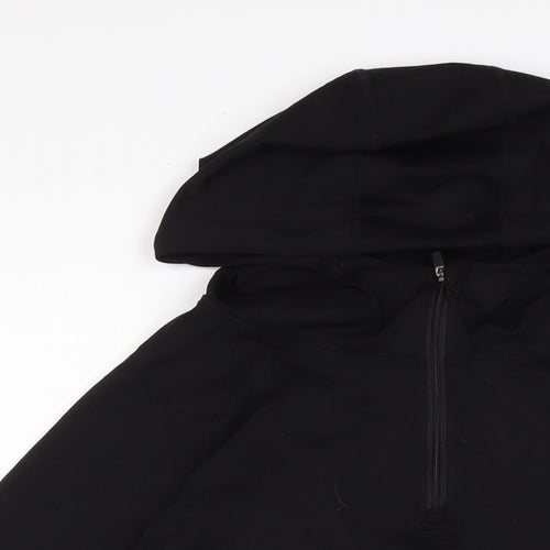 Laura Jane Active. Womens Black Nylon Pullover Hoodie Size XL