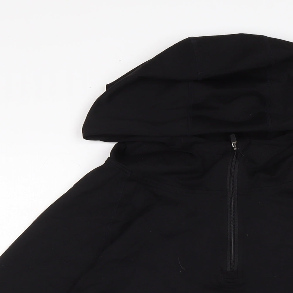 Laura Jane Active. Womens Black Nylon Pullover Hoodie Size XL