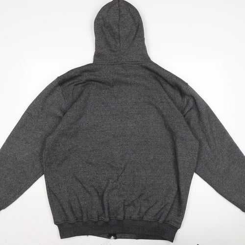 Fred Perry Mens Grey Cotton Full Zip Hoodie Size 2XL