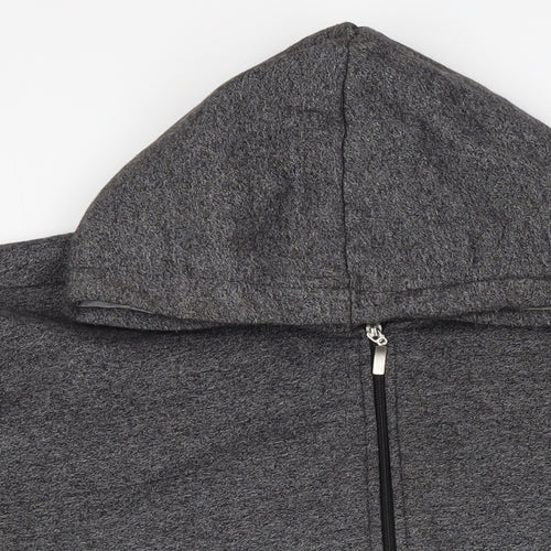 Fred Perry Mens Grey Cotton Full Zip Hoodie Size 2XL
