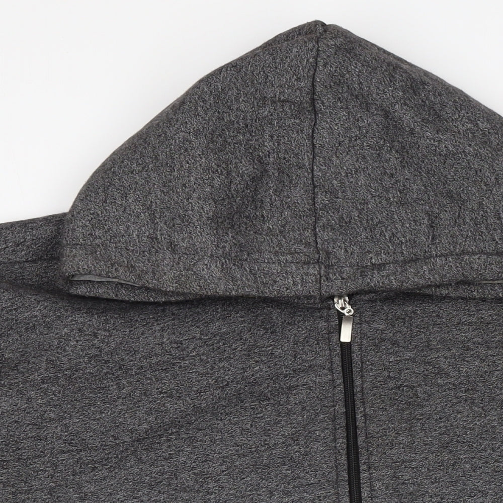 Fred Perry Mens Grey Cotton Full Zip Hoodie Size 2XL
