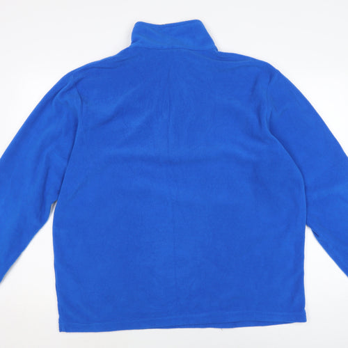 Regatta Mens Blue Mock Neck Polyester Pullover Jumper Size XL Long Sleeve