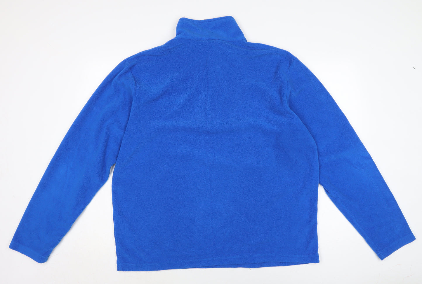 Regatta Mens Blue Mock Neck Polyester Pullover Jumper Size XL Long Sleeve